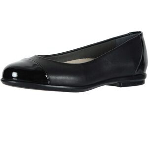 SAS Scenic Cap Toe Black/Black Patent Womens Ballet Flat Shoes Size 11 M